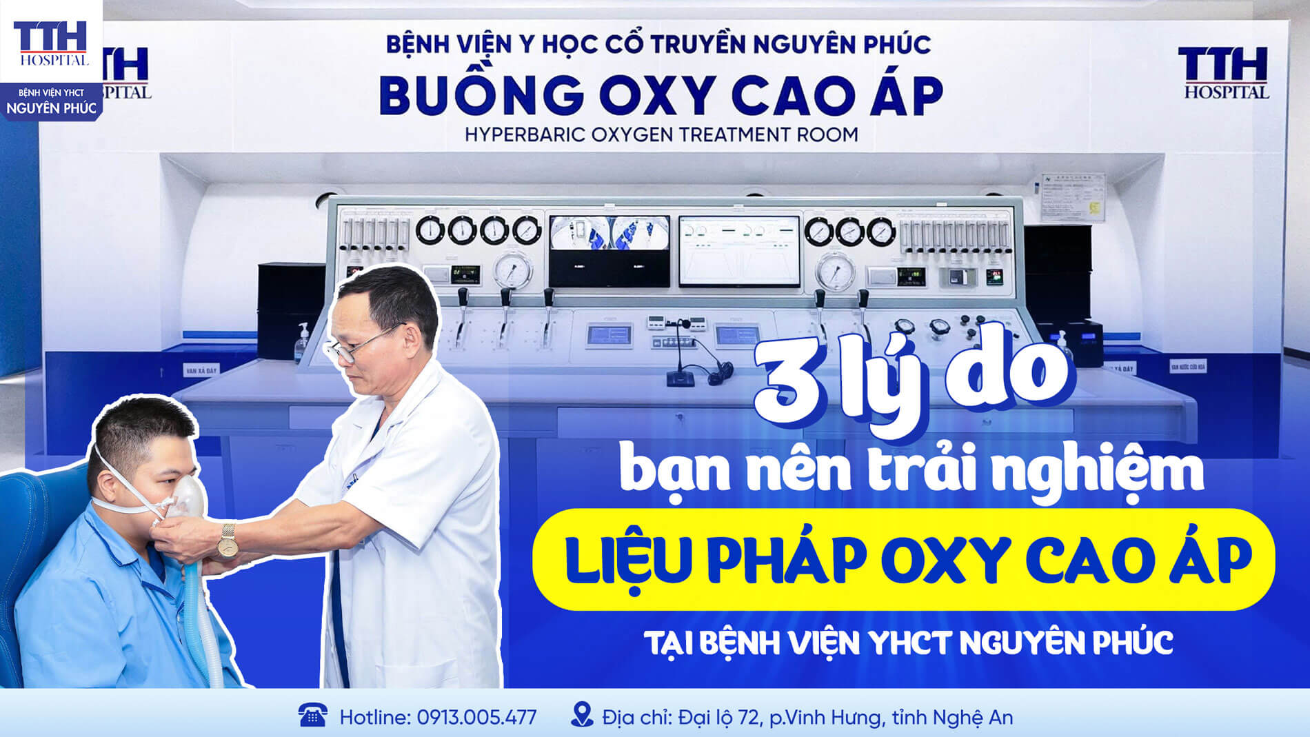 3 LÝ DO BẠN NÊN TRẢI NGHIỆM LIỆU PHÁP OXY CAO ÁP TẠI BỆNH VIỆN YHCT NGUYÊN PHÚC