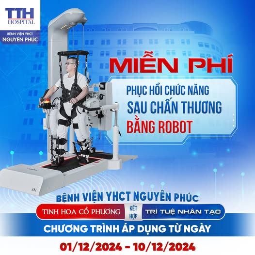 PHỤC HỒI CHỨC NĂNG SAU CHẤN THƯƠNG DÂY CHẰNG CHÉO BẰNG CÔNG NGHỆ ROBOT TẠI BỆNH VIỆN YHCT NGUYÊN PHÚC