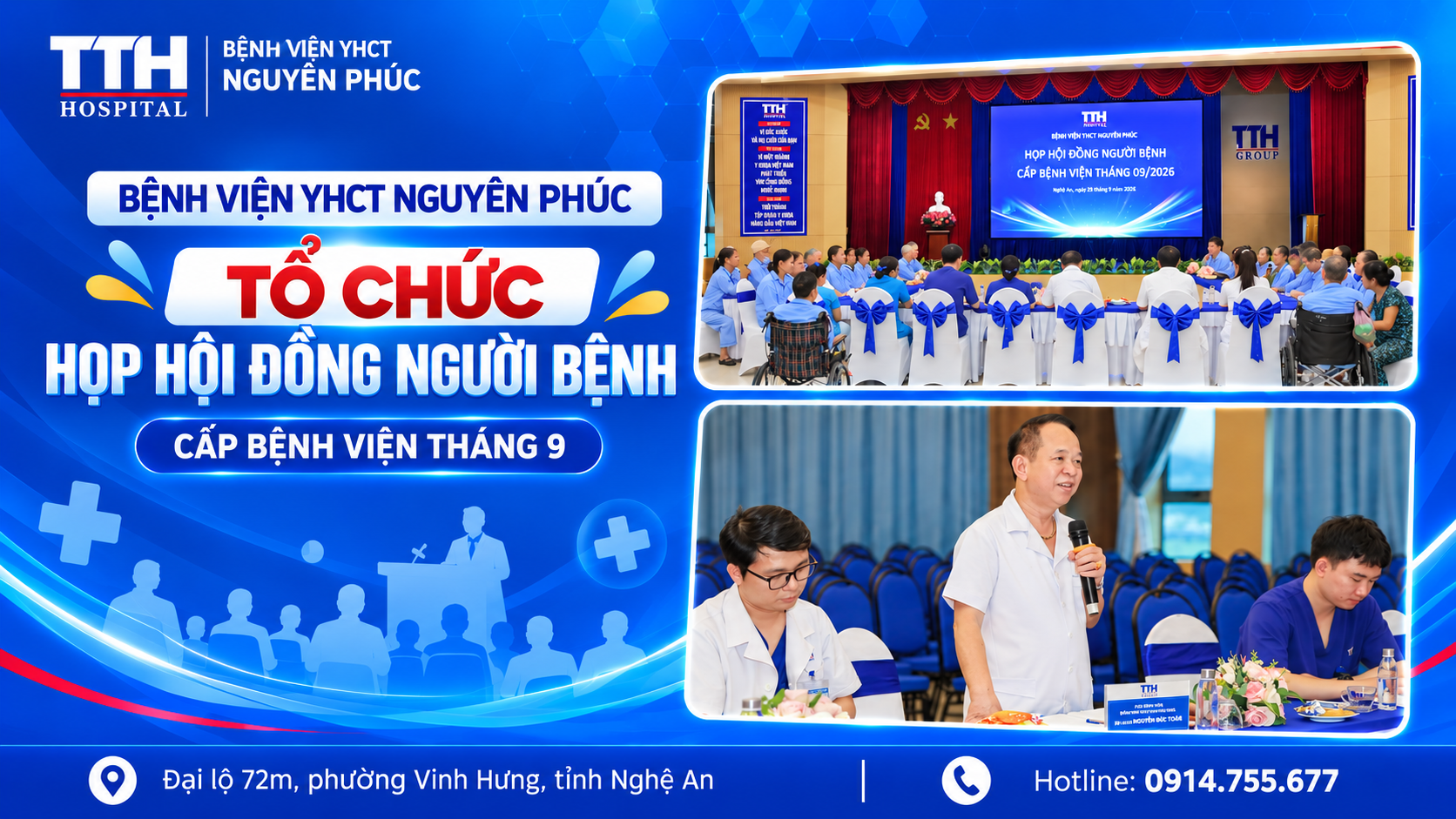 BỆNH VIỆN YHCT NGUYÊN PHÚC TỔ CHỨC HỌP HỘI ĐỒNG NGƯỜI BỆNH CẤP BỆNH VIỆN THÁNG 9