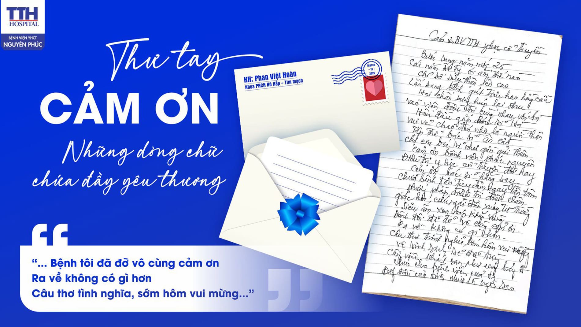 ẤM LÒNG NHỮNG LÁ THƯ TAY CẢM ƠN Y BÁC SĨ 