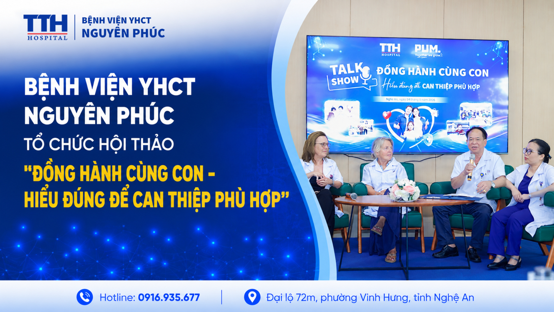 BỆNH VIỆN YHCT NGUYÊN PHÚC TỔ CHỨC HỘI THẢO “ĐỒNG HÀNH CÙNG CON - HIỂU ĐÚNG ĐỂ CAN THIỆP PHÙ HỢP”