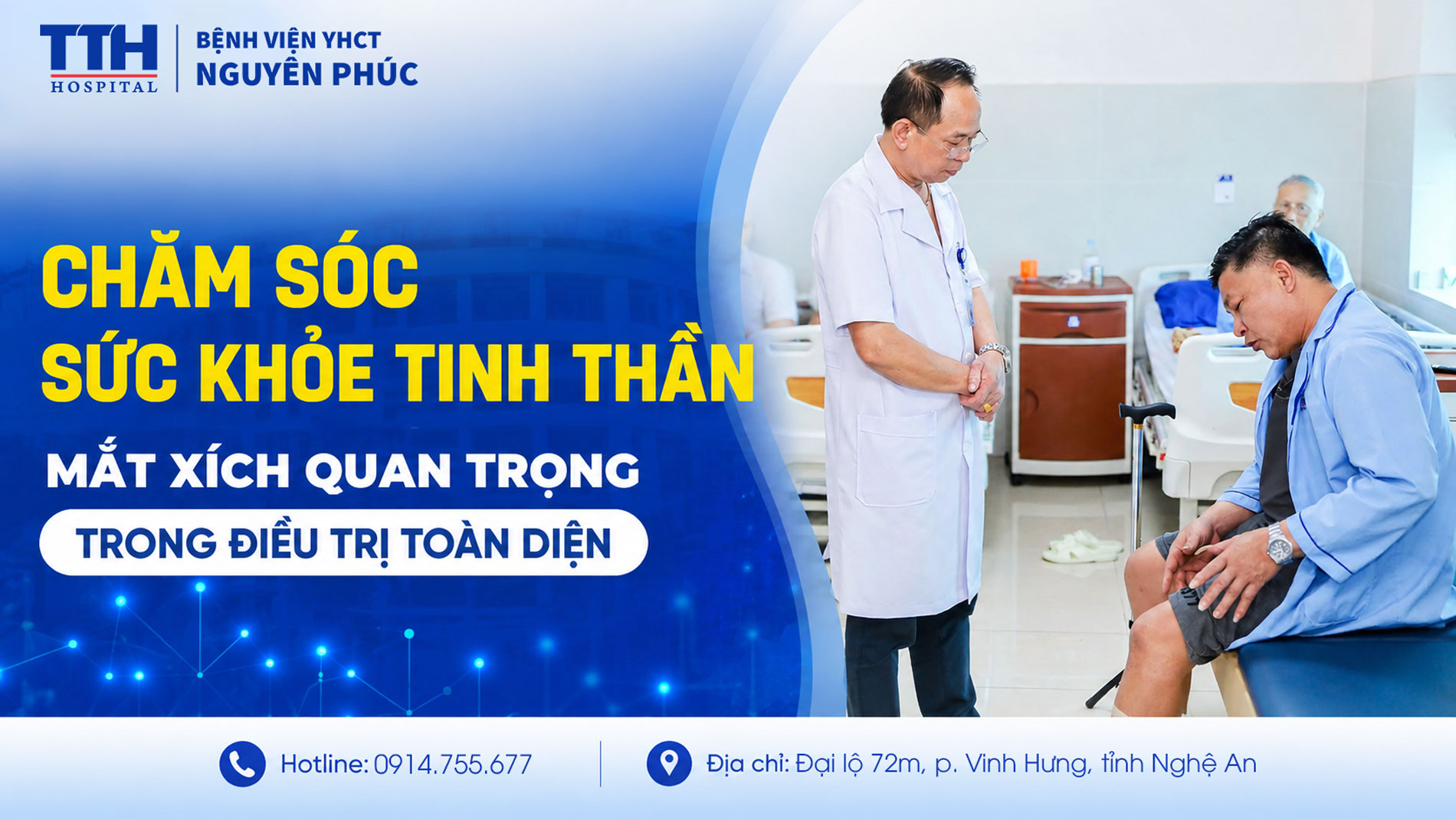 CHĂM SÓC SỨC KHỎE TINH THẦN - MẮT XÍCH QUAN TRỌNG TRONG ĐIỀU TRỊ TOÀN DIỆN