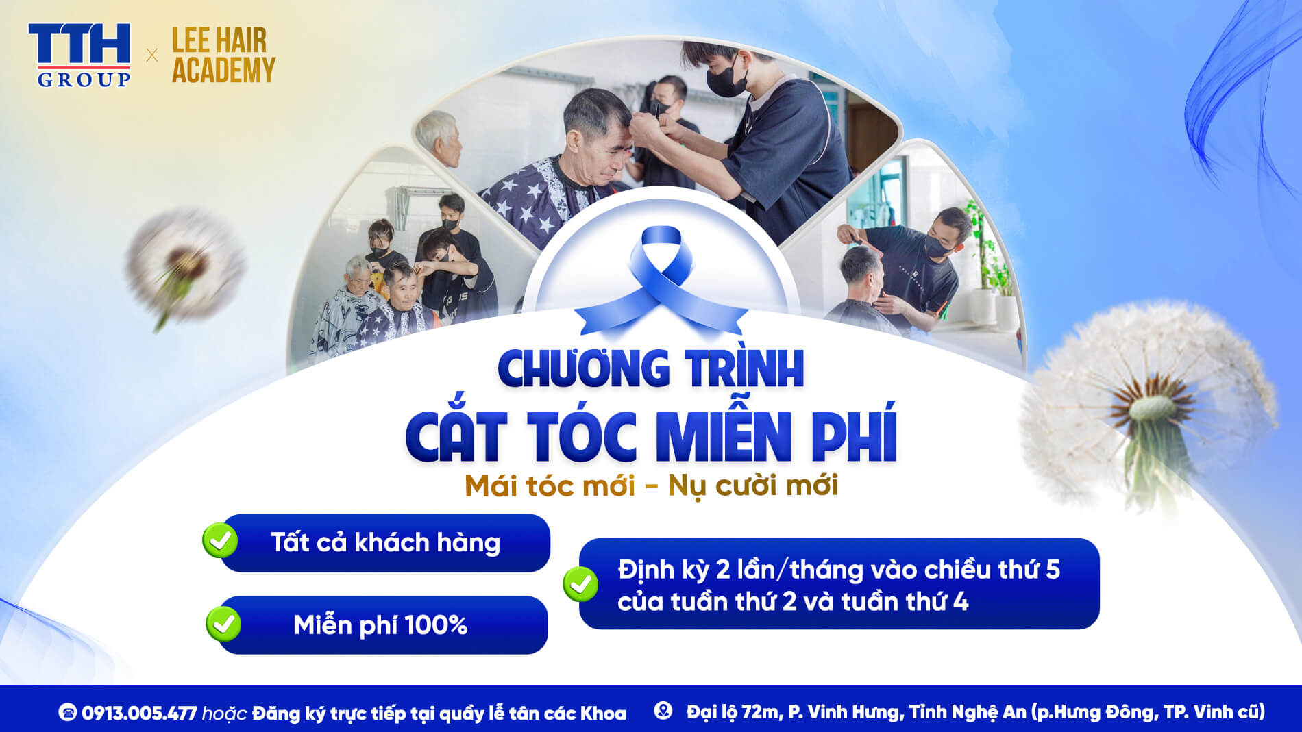 CHƯƠNG TRÌNH CẮT TÓC MIỄN PHÍ CHO BỆNH NHÂN