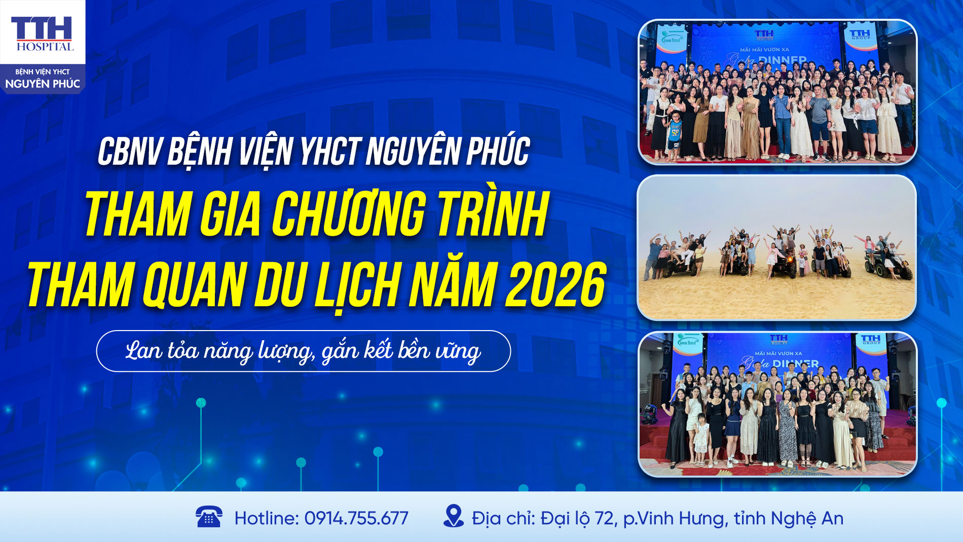 CÁN BỘ NHÂN VIÊN BỆNH VIỆN YHCT NGUYÊN PHÚC THAM GIA CHƯƠNG TRÌNH THAM QUAN DU LỊCH NĂM 2026