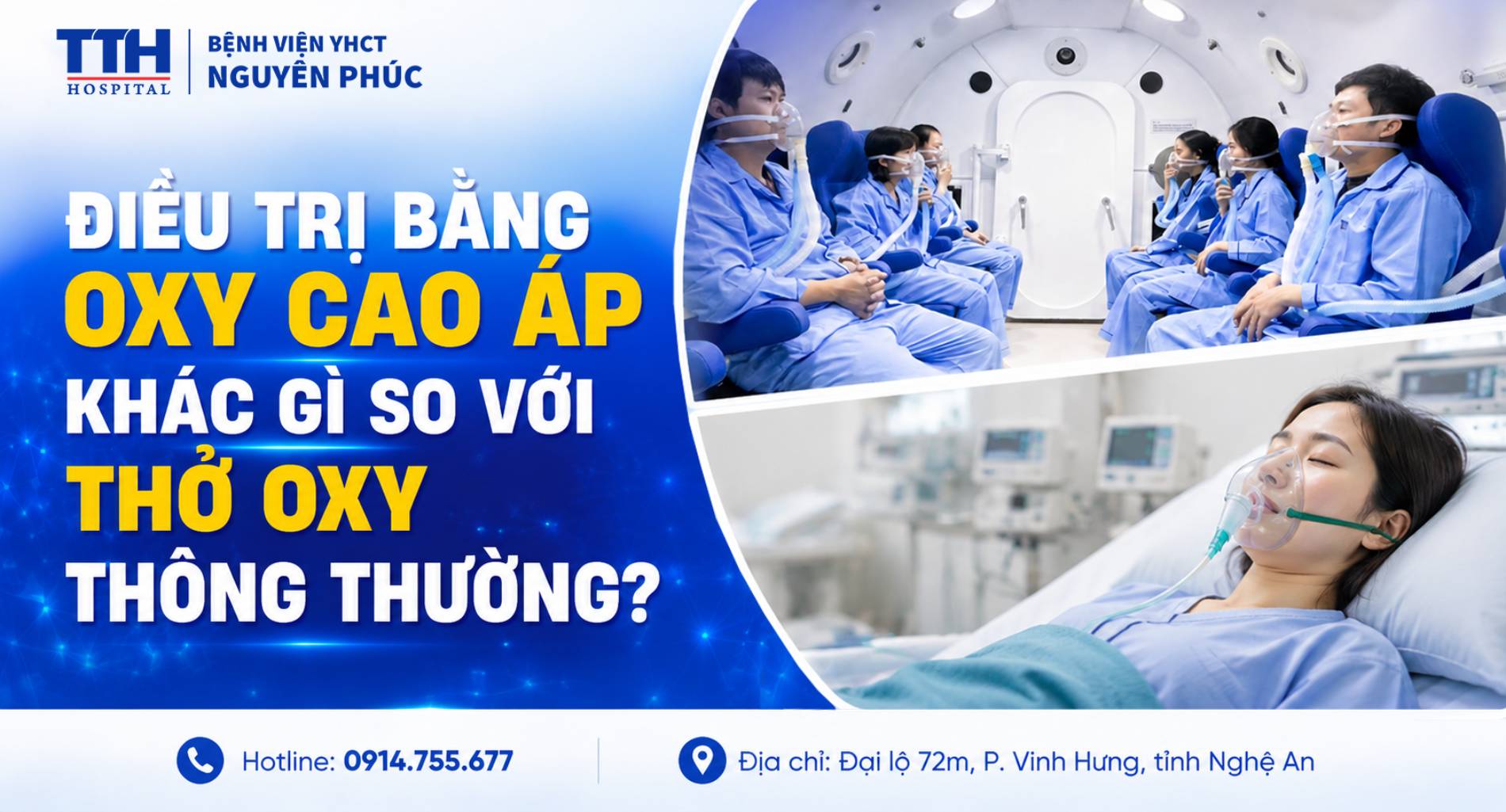 ĐIỀU TRỊ BẰNG OXY CAO ÁP KHÁC GÌ SO VỚI THỞ OXY THÔNG THƯỜNG?