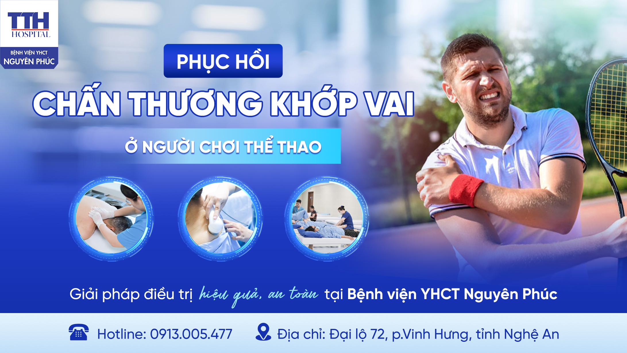 PHỤC HỒI CHẤN THƯƠNG KHỚP VAI Ở NGƯỜI CHƠI THỂ THAO: GIẢI PHÁP ĐIỀU TRỊ HIỆU QUẢ TẠI BỆNH VIỆN YHCT NGUYÊN PHÚC