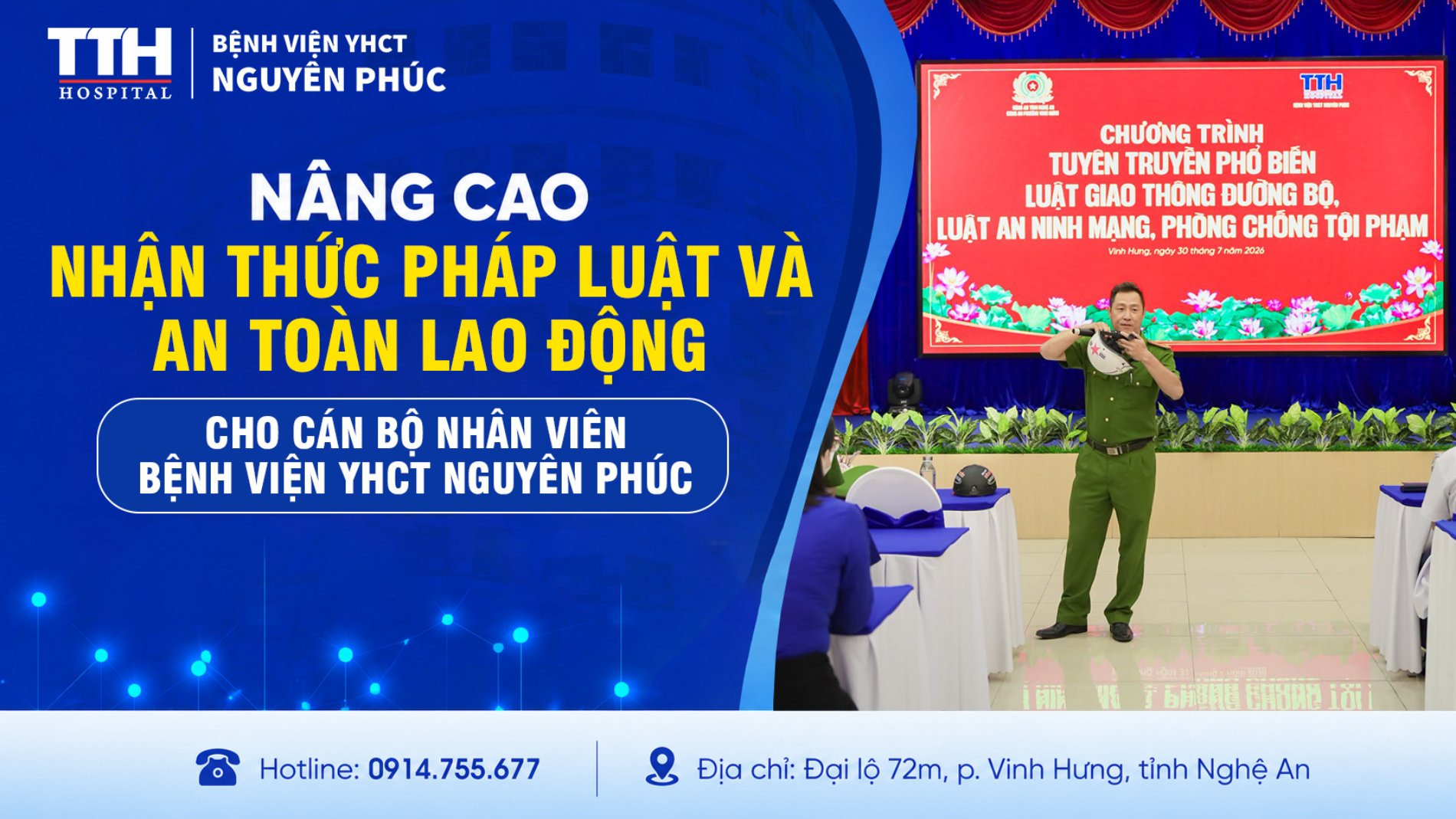 NÂNG CAO NHẬN THỨC PHÁP LUẬT VÀ AN TOÀN LAO ĐỘNG CHO CÁN BỘ, NHÂN VIÊN BỆNH VIỆN YHCT NGUYÊN PHÚC