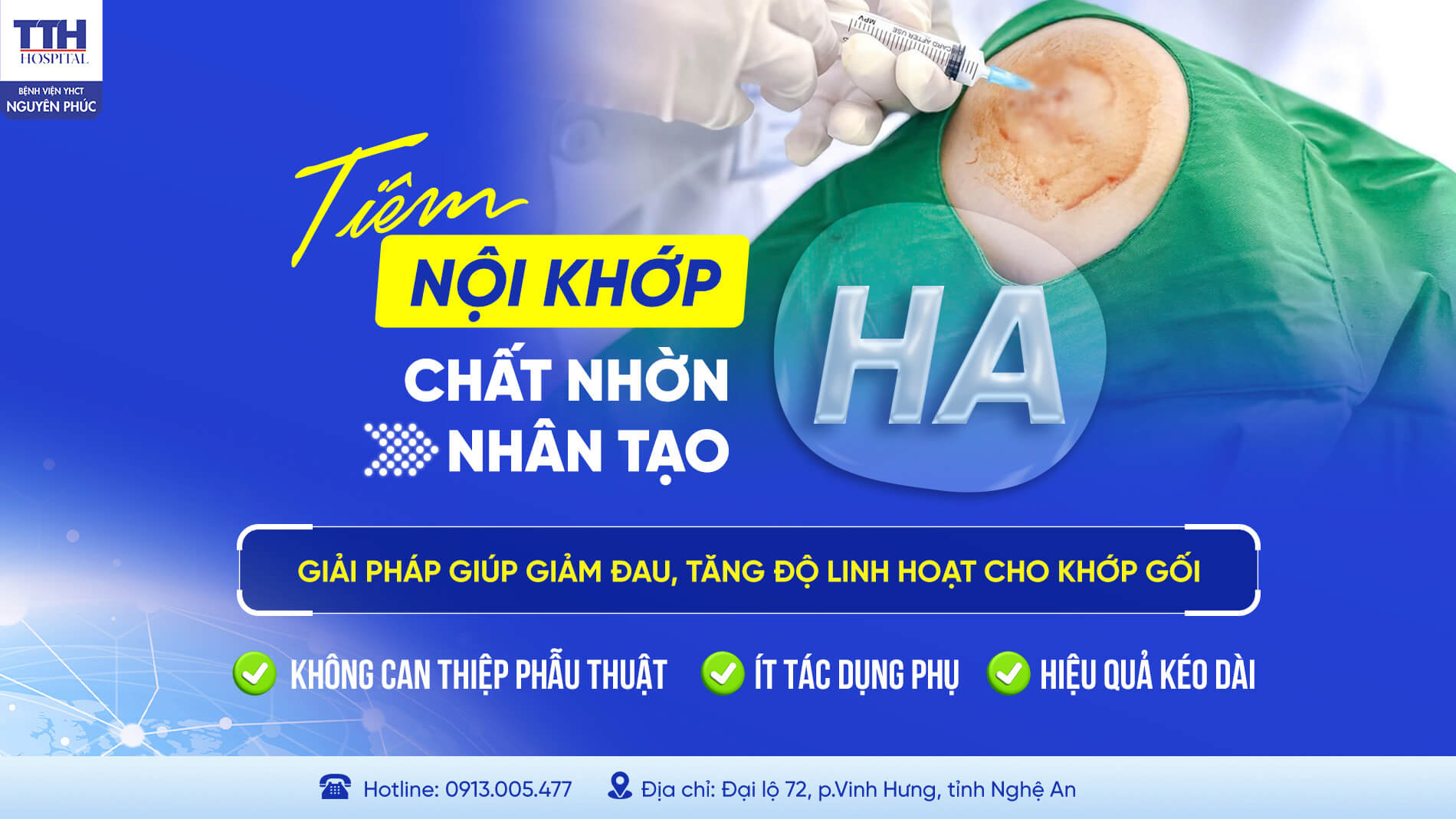 TIÊM NỘI KHỚP CHẤT NHỜN NHÂN TẠO HA